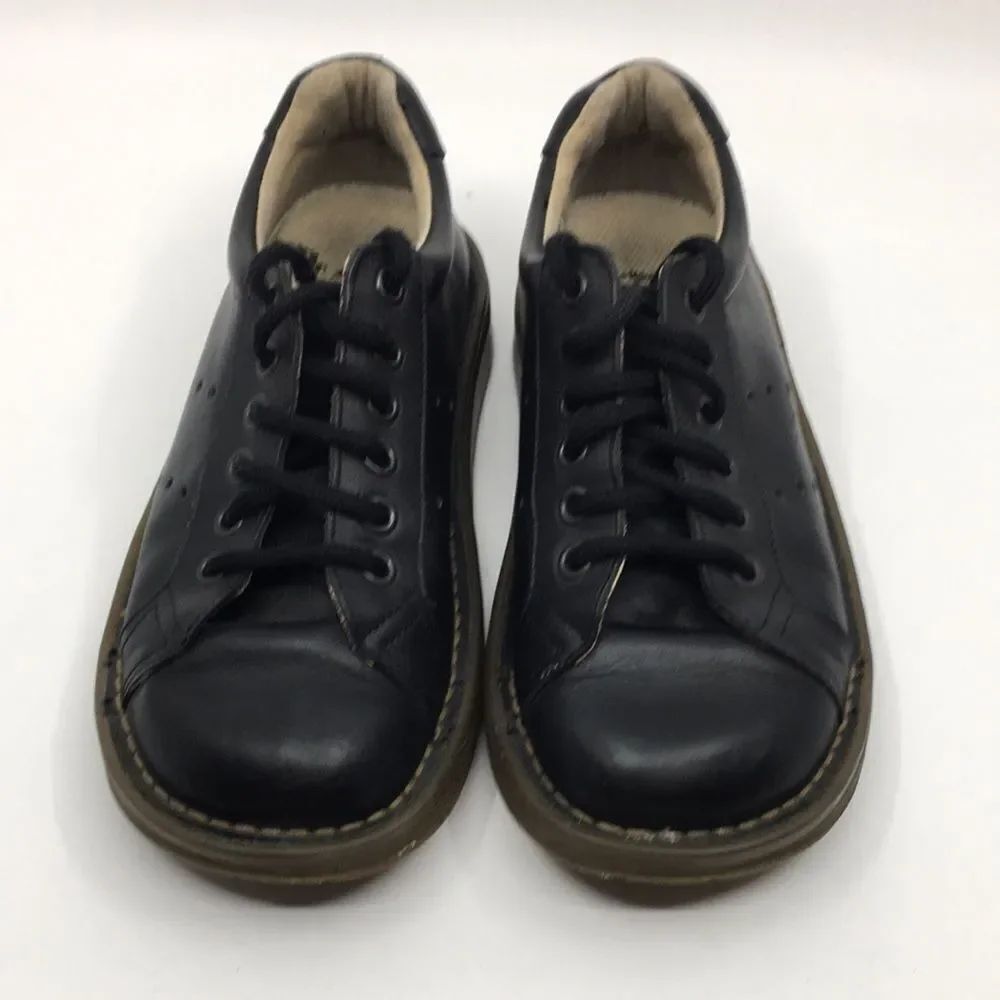 Vintage Dr. Martens Air Wair Lace Up Strong Leather Oxford Shoes Black 8A58 Sz 5 - Picture 3 of 16